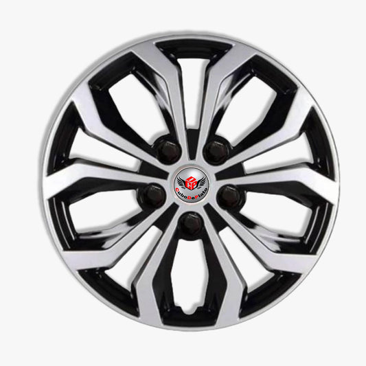 CuboDePlato visnDC_12" (colour Silver Black) Wheel Cover Size (12.0 inch)
