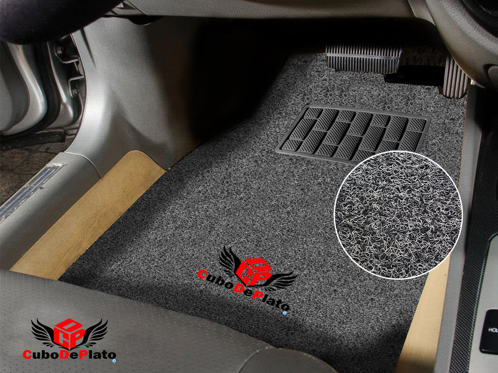 CuboDePlato Plastic, PVC, Nylon Standard Mat For Universal For Car, Honda, Hyundai, Maruti Suzuki, Nissan, Tata, Renault Swift Dzire, Altroz, Punch, Kiger, Magnite, i20, Swift, Grand i10 Nios, Grand i10, Celerio, WagonR/(Color grey-black)