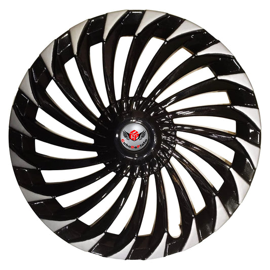 CuboDePlato Turbine_12_Black_Silver Wheel Cover For Maruti, Tata, Hyundai, Universal For Car 800, Omni, Alto, EON D Lite, Zen, Alto 800