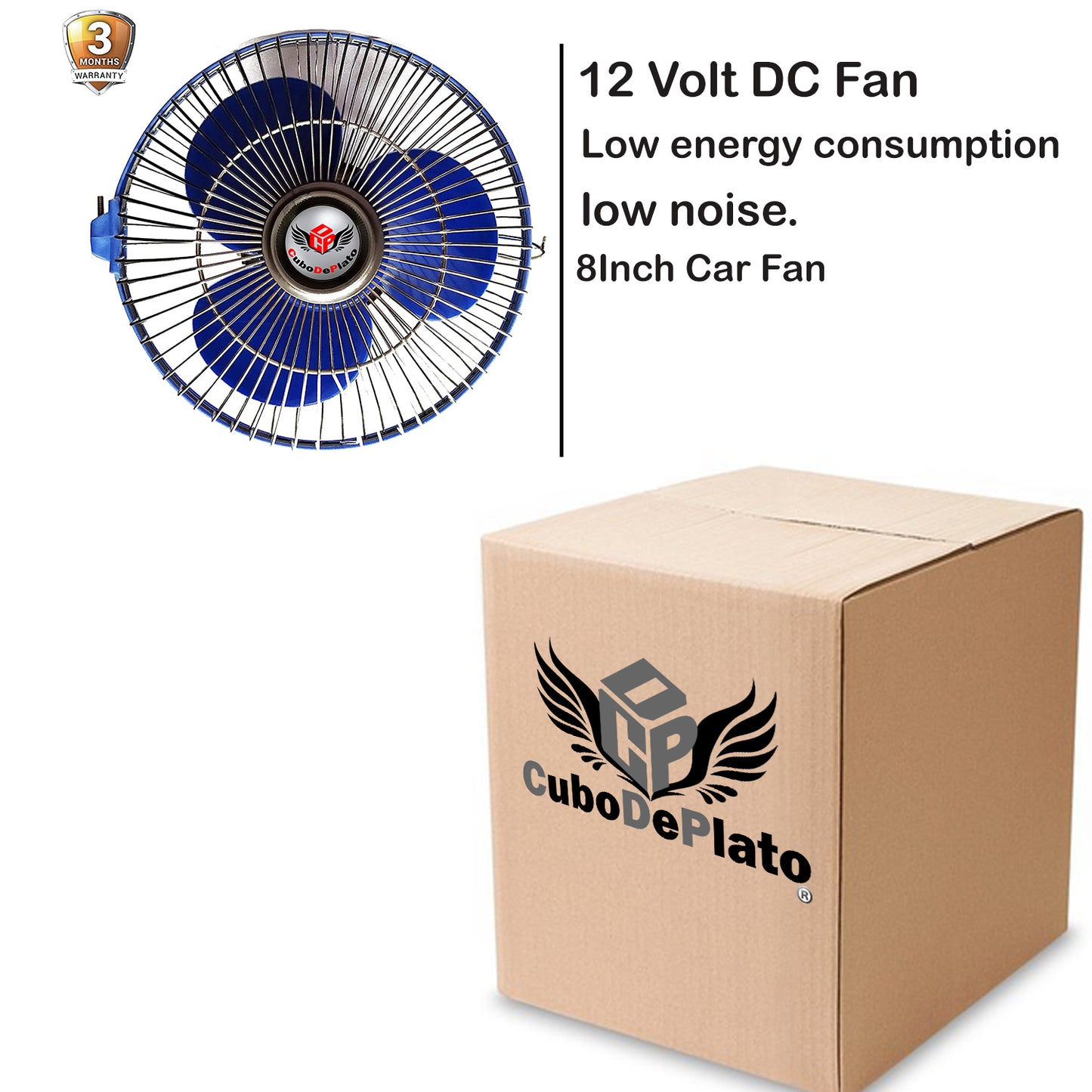 CuboDePlato CuboDePlato_8 Inch DC Mini fan Car Interior Fan(12 V)