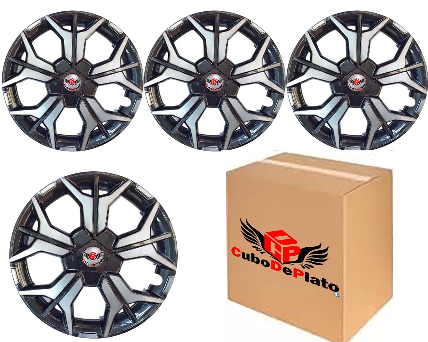 CuboDePlato SharpDc Wheel Cover 15In Punch Wheel Cover For Tata Universal For Car  (15.0 inch)